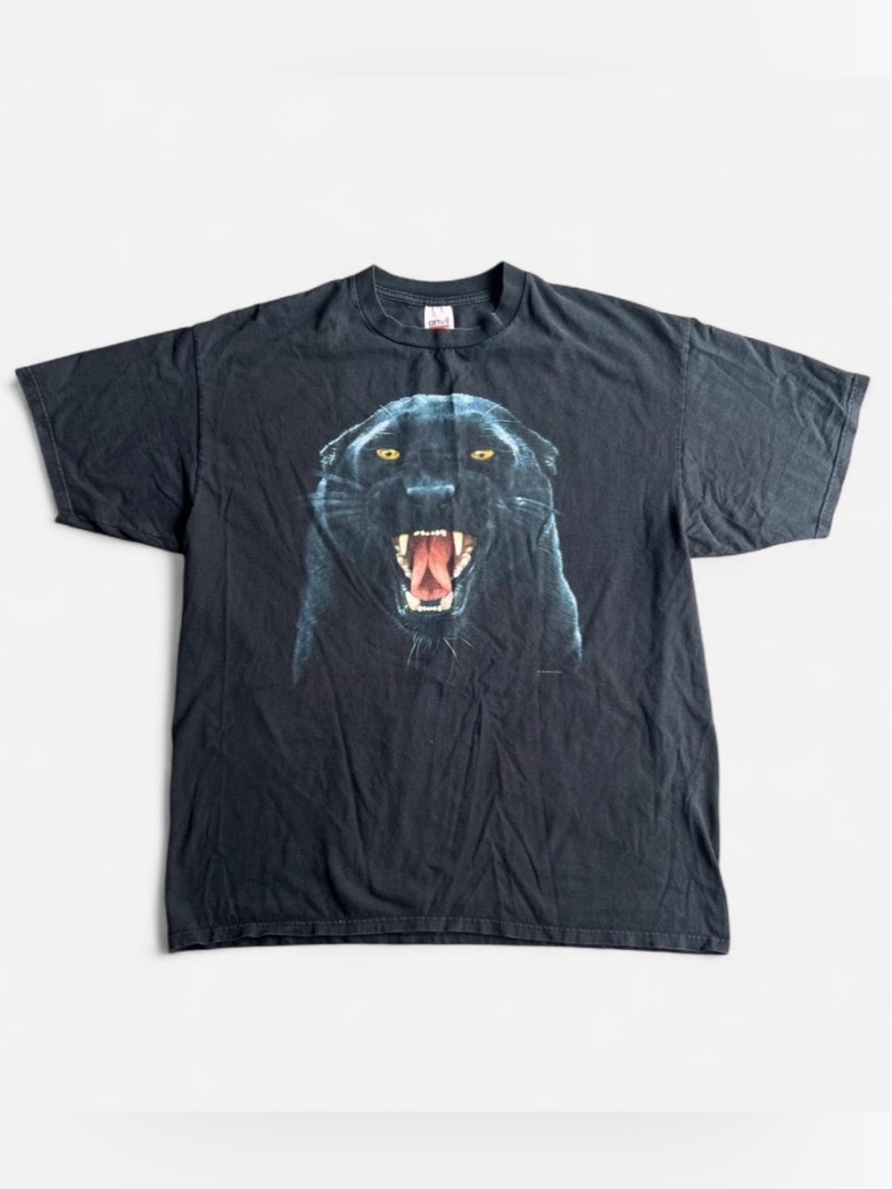 Vintage 90’s Human-i-Tees Black Panther Men’s T-Shirt Anvil tag size 2XL